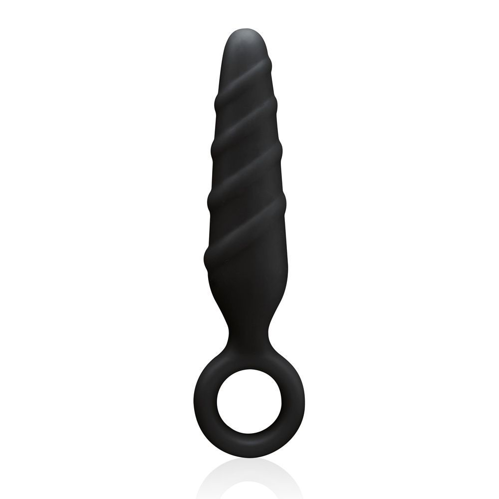 Dark Stallions Ass Cork Silicone Butt Plug Black 4 Inch